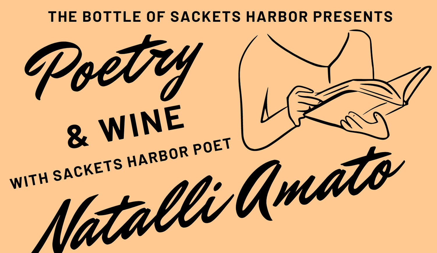 Top portion of Poetry and Wine Event Flyer