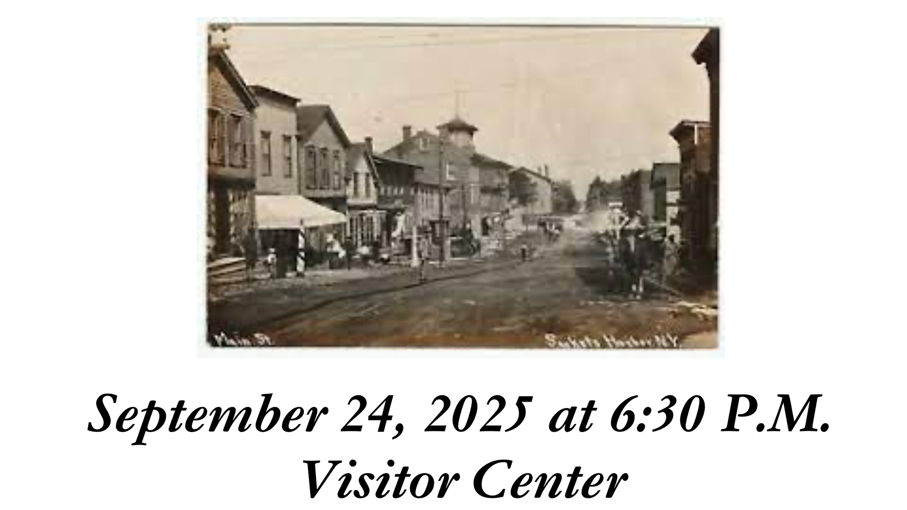 Cropped portion of the flyer announcing the Community Grant Forum on Sept 24, at the Sackets Harbor Visitor Center