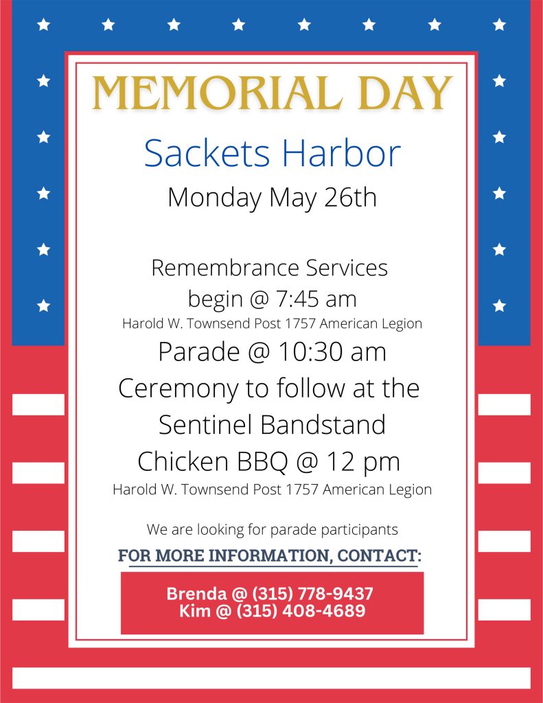 Color flyer for the 2025 Memorial Day Remembrance Ceremony